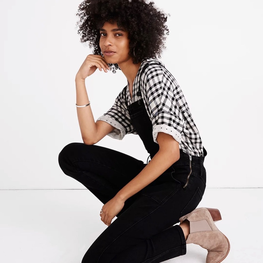 Skinny Overalls in Lunar Wash